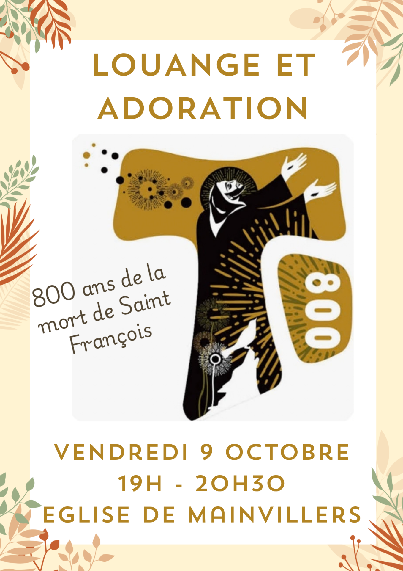Flyer louange adoration saint francois
